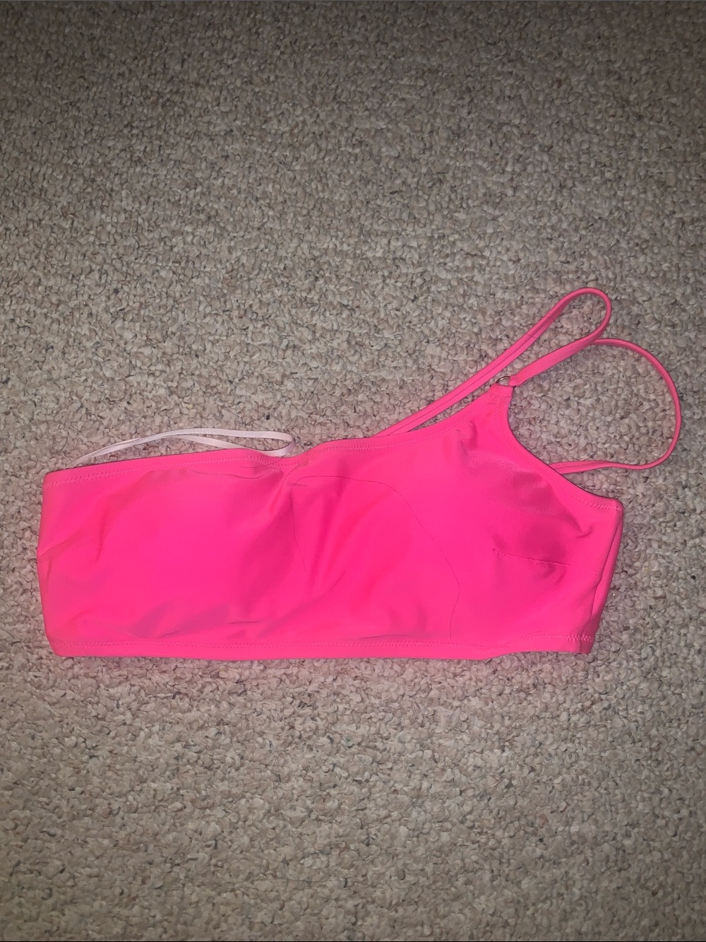 Aerie hot pink Bandeau swim bikini top removable padding side wire size large